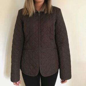 Women’s Tommy Hilfiger Brown Quilted Polyester Jacket Size XL